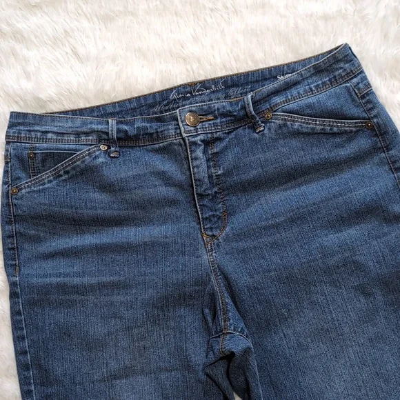 Gloria Vanderbilt Skimmer Denim Capri High Waisted Slimming Jeans Size 12 - Picture 2 of 11
